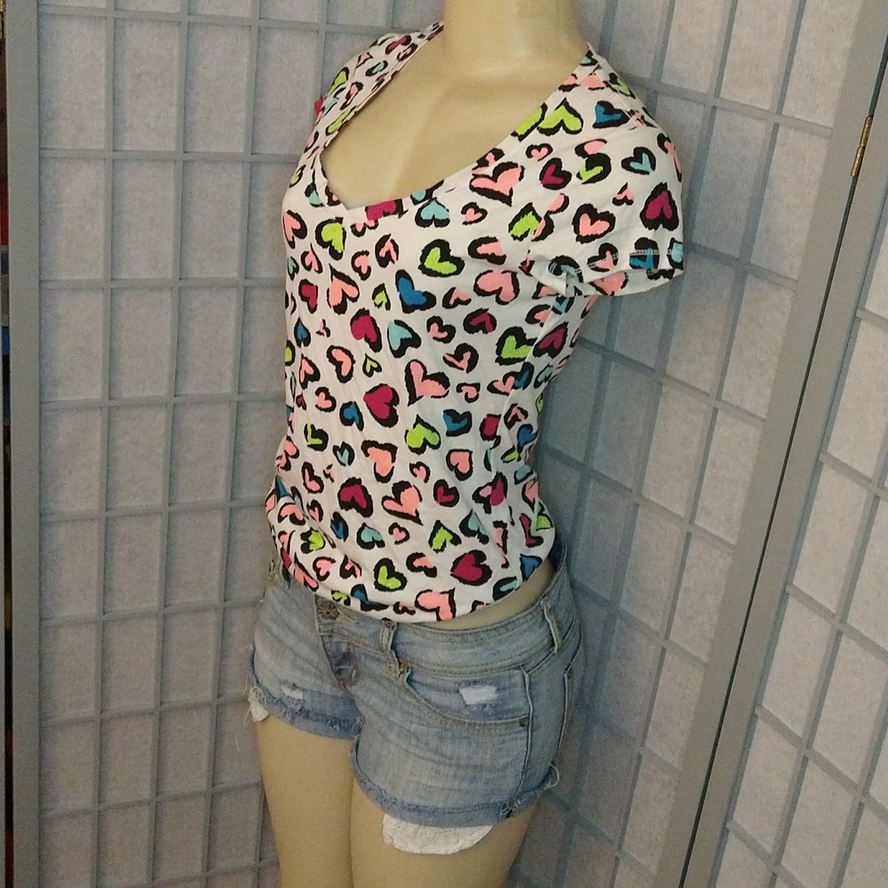 Light Blue Denim Cutoff Shorts with Distressed Hem - Picture 3 of 7